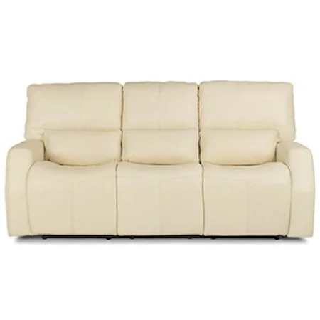 Contemporary Power Reclining Sofa with Power Headrests and USB Port